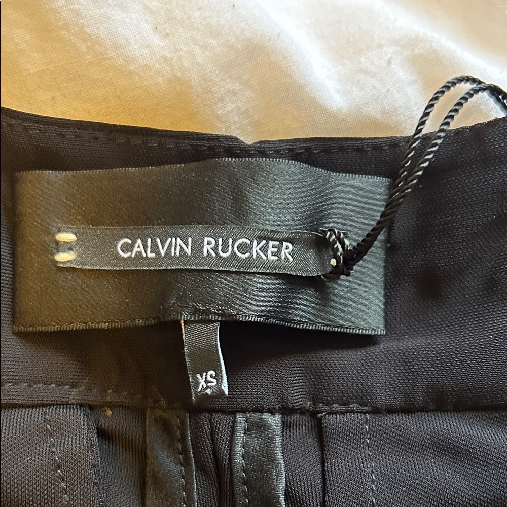 Calvin Rucker Black and White Straight Leg Pants with pockets NWT - Picture 2 of 13